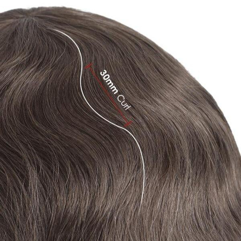 UTS 0.03Mm Ultra Thin Skin V-Looped Men'S Hairpieces Human Hair