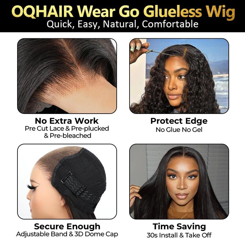 Body Wave Wig with Curtain Bangs – Pre-Bleached, Pre-Cut HD Lace, Glueless Wear & Go Human Hair