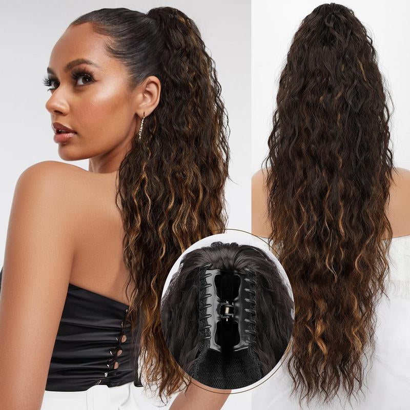 30" Long Wavy Claw Ponytail Extension