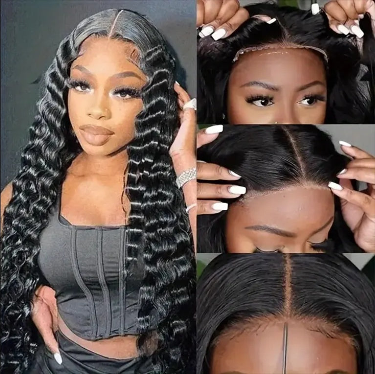 Glueless 70 Percent Human Hair- HD Lace Frontal Wigs - Hair Amara