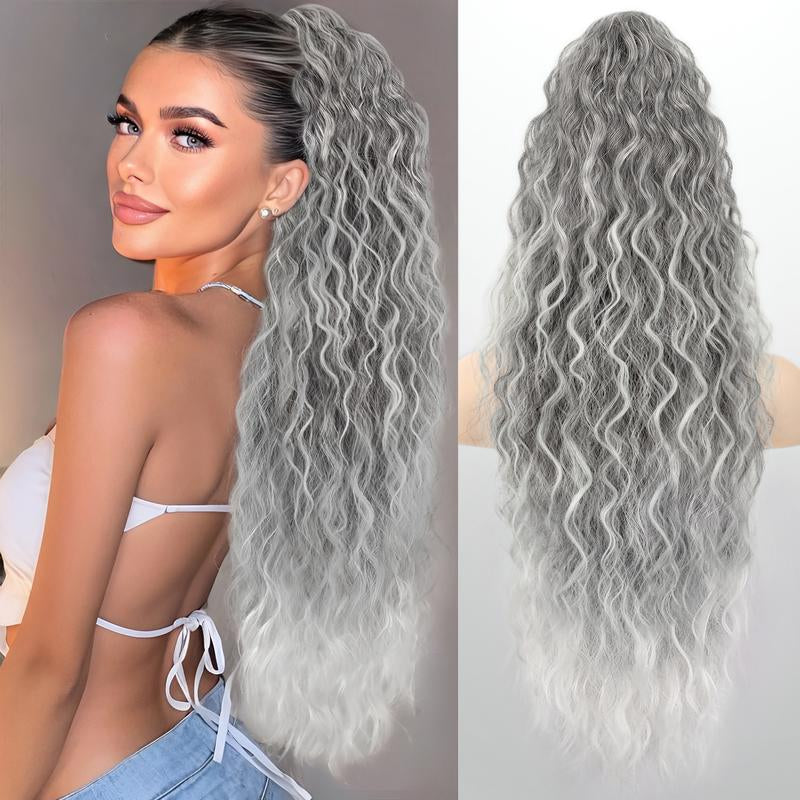 30" Long Wavy Claw Ponytail Extension