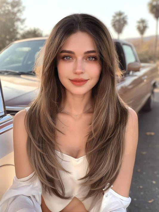  Long Straight  - Gorgeous Fluffy Wigs without Bangs