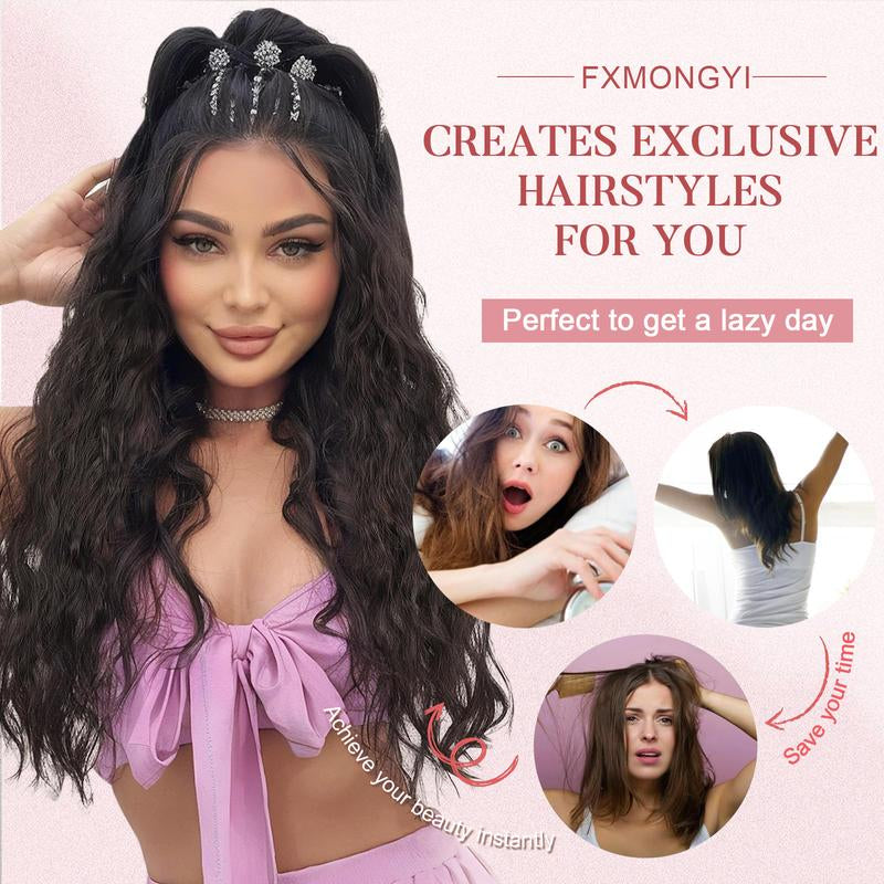 30" Long Wavy Claw Ponytail Extension
