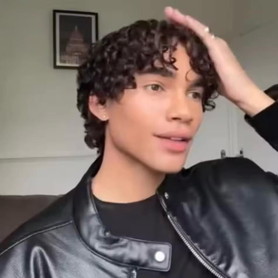 Curly Male Wig Pre Styled Short Cut Lace Front Human Hair Wig for Men Brown Color 