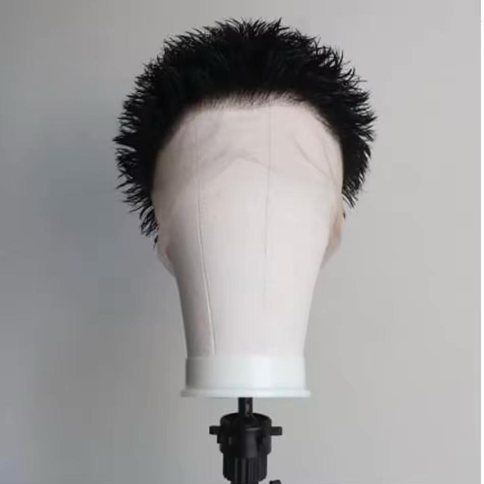 Honey Blonde Men'S Short, Spikey Buzzcut Human Hair Full Lace Wig - Bleached Pixie Cut Remy Hair 