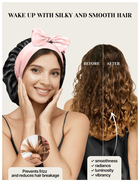 100% Mulberry Silk Sleep Bonnet for Women