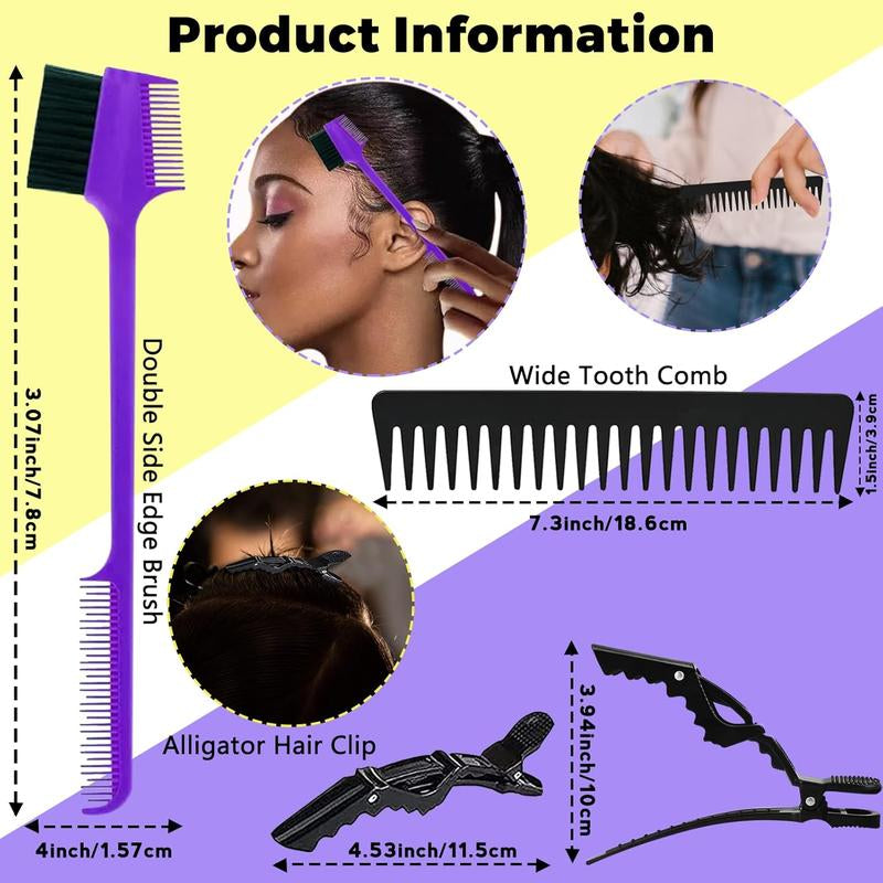 16 Counts Detangler Hair Brush Set for Women, Men, Kids Detangler 