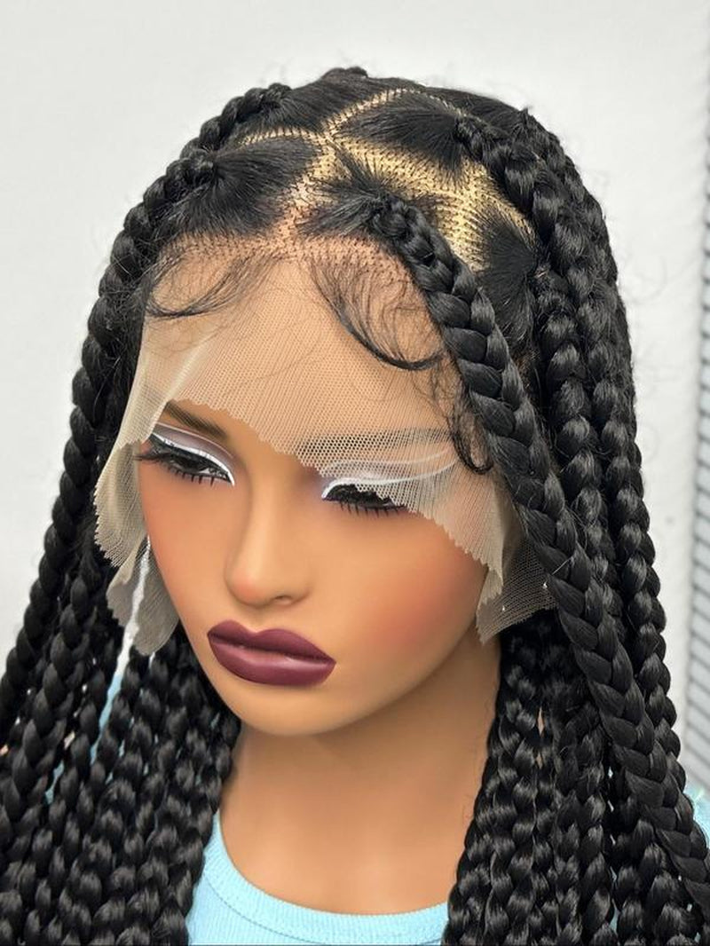 36 Inch Synthetic Braided Glueless Wigs 