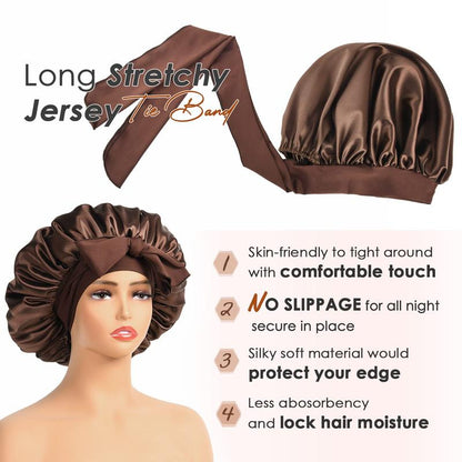 Velvet Heatless Curling Set – 4-Piece Flexi Rod Kit with Silk Nightcap (Unisex)