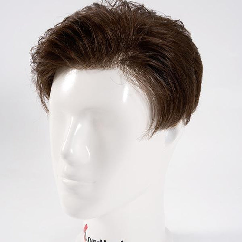 UTS 0.03Mm Ultra Thin Skin V-Looped Men'S Hairpieces Human Hair