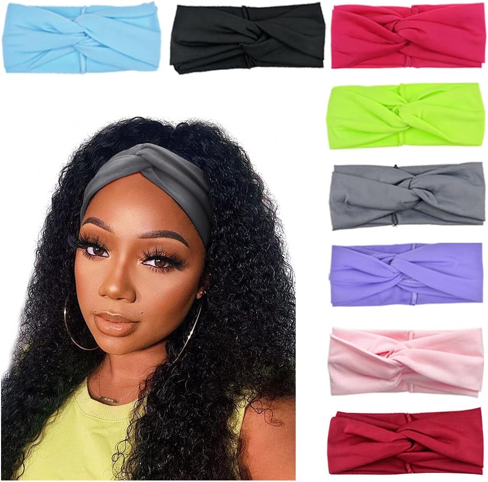 Boho Style Criss Cross Headbands – 8 Colors, Soft & Stretchy