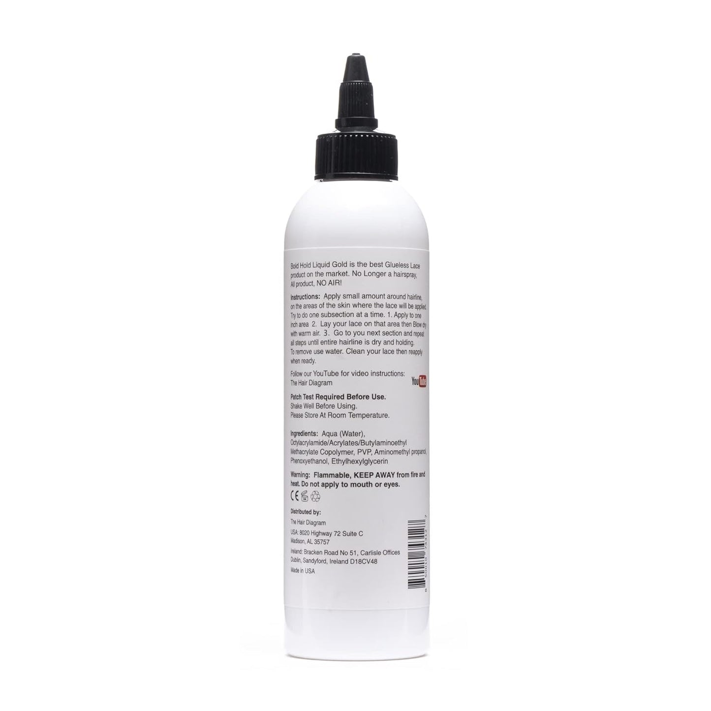 Bold Hold Liquid Gold - Glueless Lace Gel - Temporary Hold for Wigs and Hair Systems