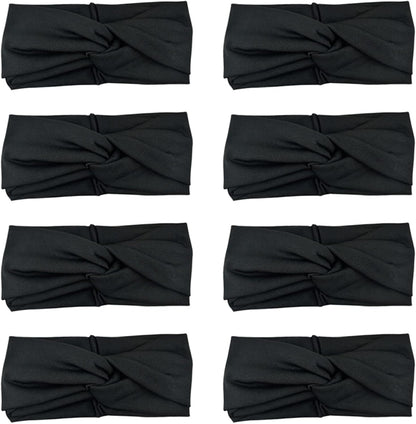 Boho Style Criss Cross Headbands – 8 Colors, Soft & Stretchy