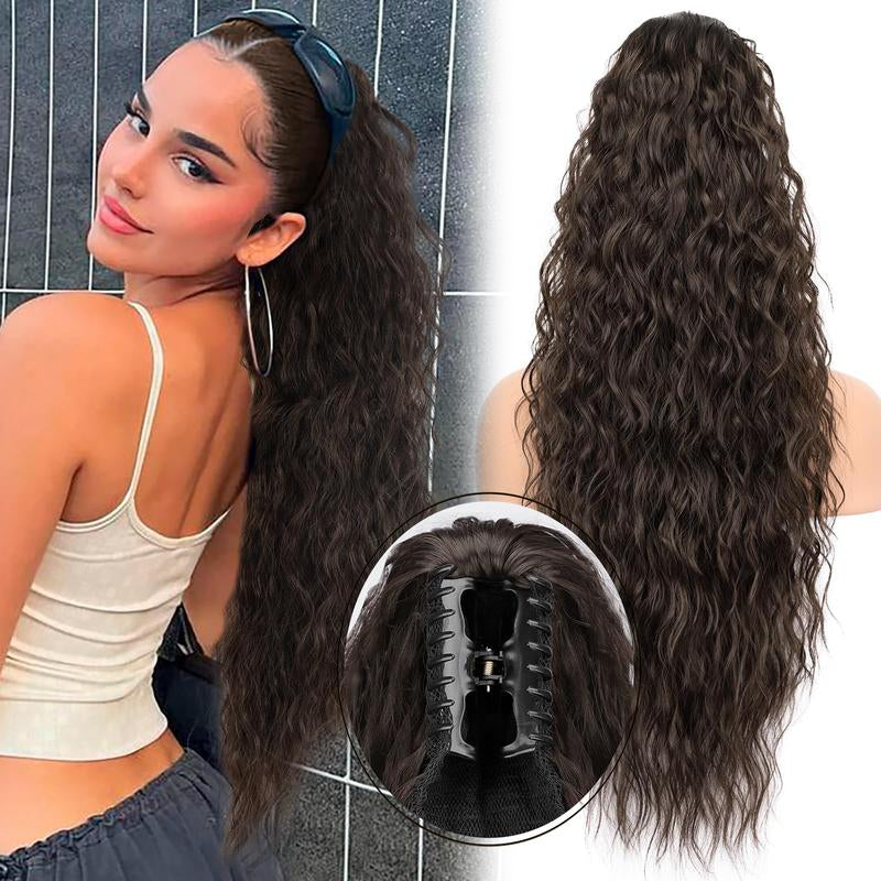 30" Long Wavy Claw Ponytail Extension