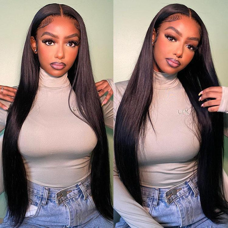 Straight HD Lace Front Wig – Brazilian Virgin Human Hair