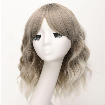 Wine Red Curly Bob Wig with Bangs - Synthetic Heat Resistant 
