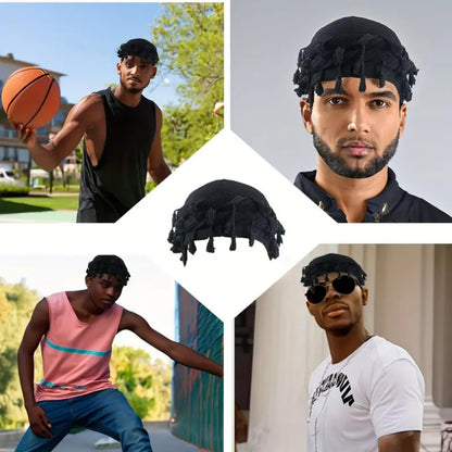Turban for Men Vintage Twist Head Wraps Durag Satin Lined Halo Turban for Women Modal and Satin Scarf Tie