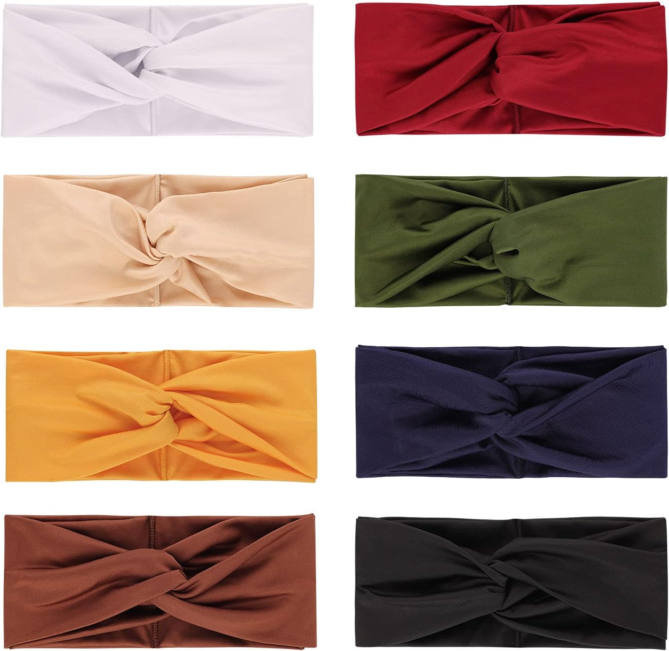 Boho Style Criss Cross Headbands – 8 Colors, Soft & Stretchy