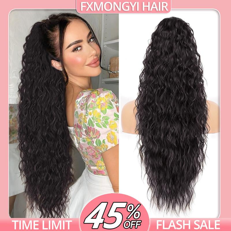 30" Long Wavy Claw Ponytail Extension