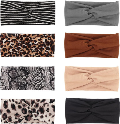 Boho Style Criss Cross Headbands – 8 Colors, Soft & Stretchy