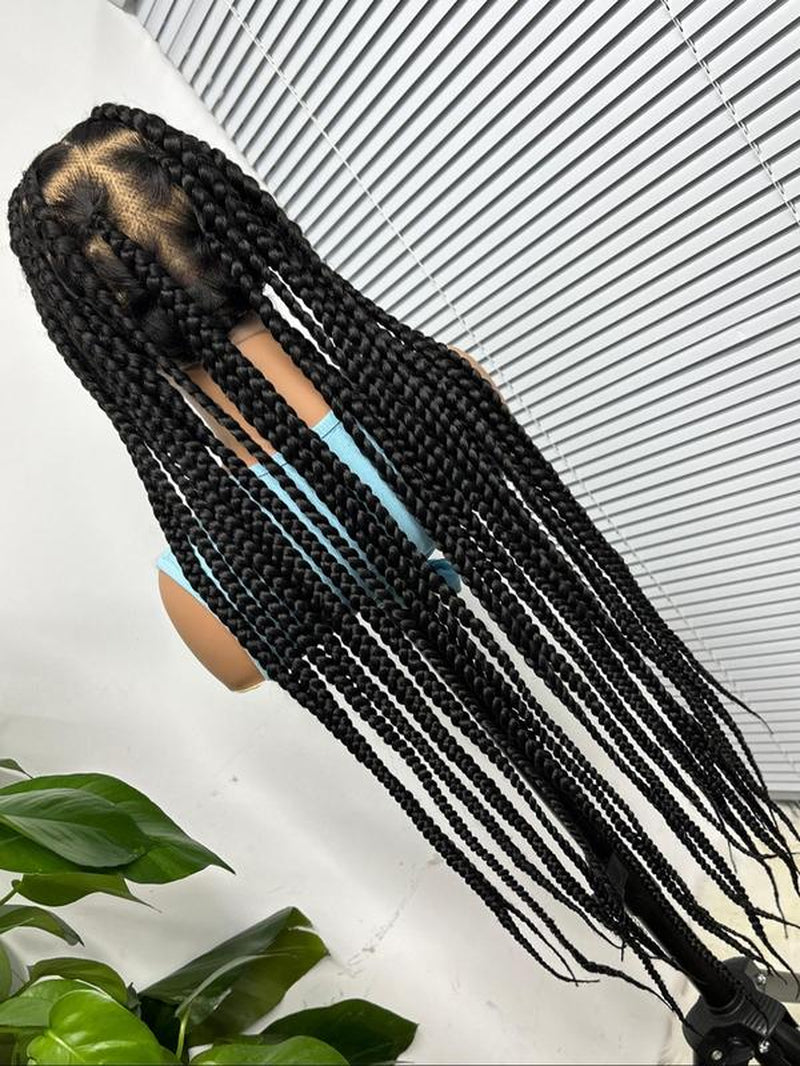 36 Inch Synthetic Braided Glueless Wigs 