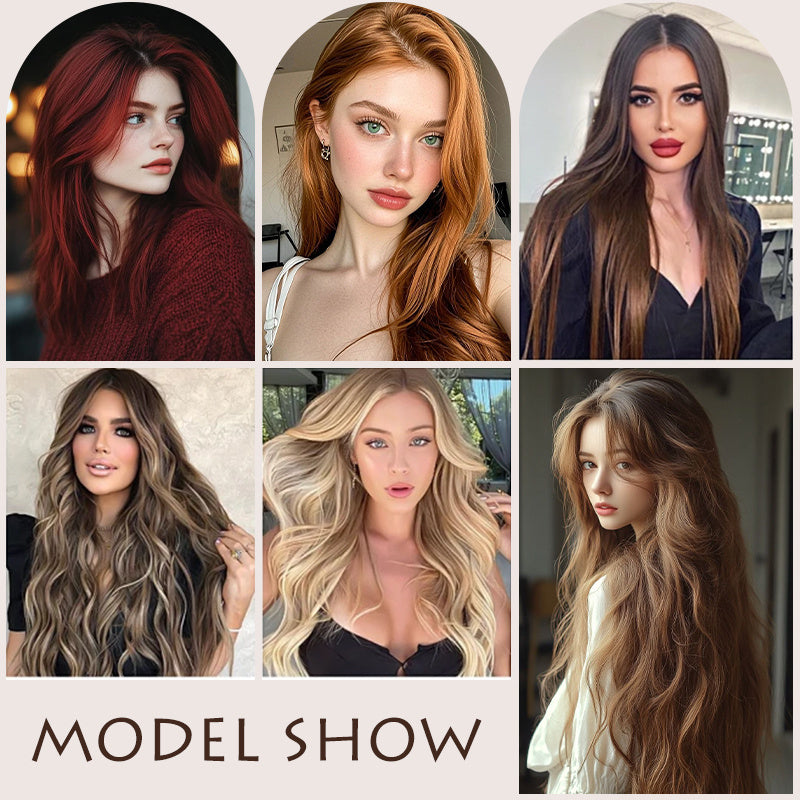 Clip In Hair Extensions Long Straight Wavy Synthetic Hairpiece