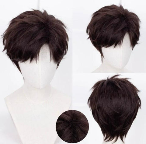 Synthetic Cosplay Black Hair Wigs