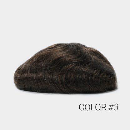 Lightweight V-Loop Men’s Toupee – 0.06mm Thin Skin Base