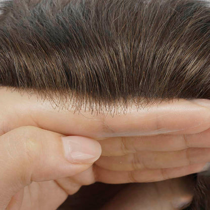 Lightweight V-Loop Men’s Toupee – 0.06mm Thin Skin Base
