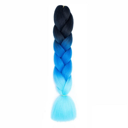 Synthetic 24Inch Jumbo Braids Extensions Long Yaki Straight Braiding Hair Afro Ombre Color Hair for Women