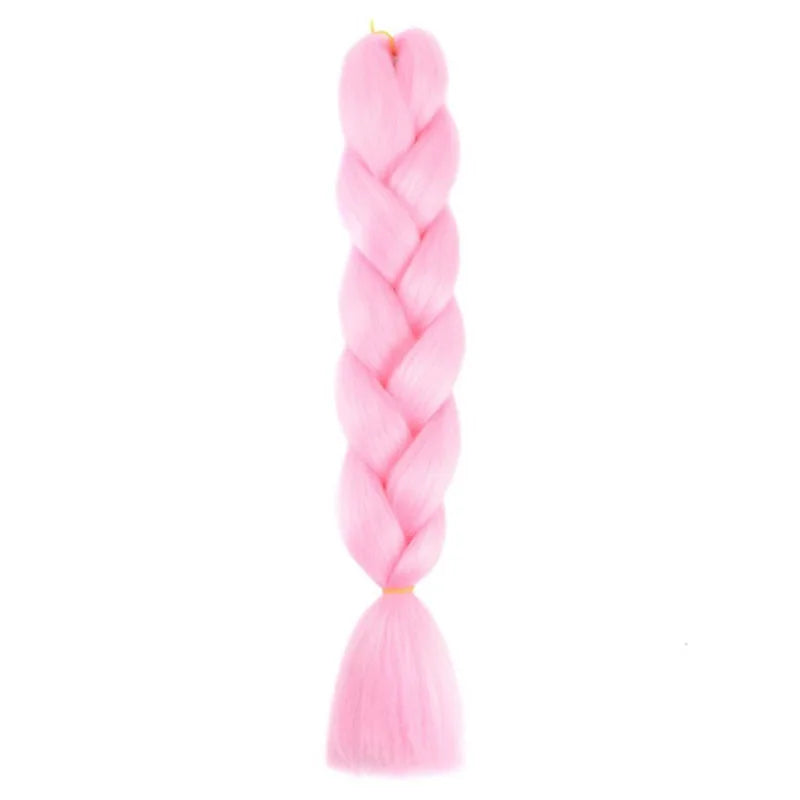 Synthetic 24Inch Jumbo Braids Extensions Long Yaki Straight Braiding Hair Afro Ombre Color Hair for Women