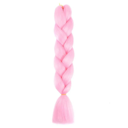 Synthetic 24Inch Jumbo Braids Extensions Long Yaki Straight Braiding Hair Afro Ombre Color Hair for Women