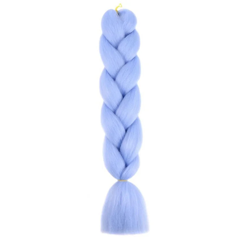 Synthetic 24Inch Jumbo Braids Extensions Long Yaki Straight Braiding Hair Afro Ombre Color Hair for Women