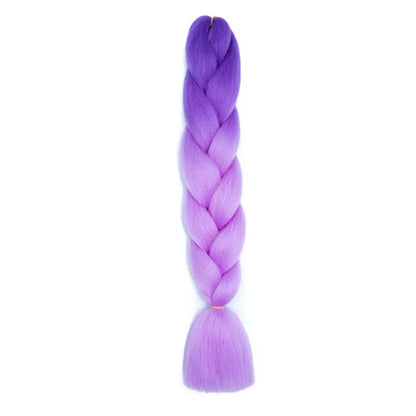 Synthetic 24Inch Jumbo Braids Extensions Long Yaki Straight Braiding Hair Afro Ombre Color Hair for Women