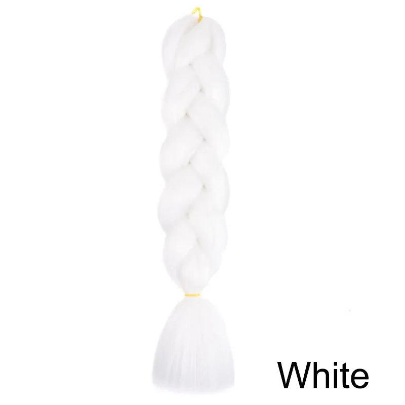 Synthetic 24Inch Jumbo Braids Extensions Long Yaki Straight Braiding Hair Afro Ombre Color Hair for Women