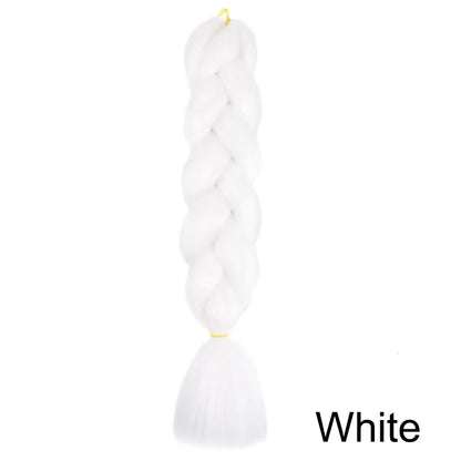 Synthetic 24Inch Jumbo Braids Extensions Long Yaki Straight Braiding Hair Afro Ombre Color Hair for Women