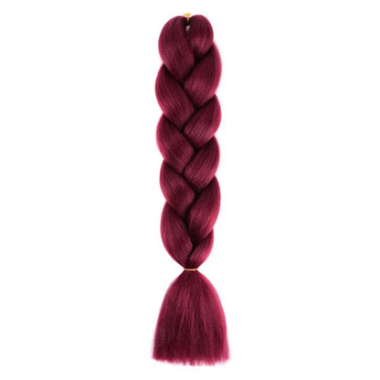 Synthetic 24Inch Jumbo Braids Extensions Long Yaki Straight Braiding Hair Afro Ombre Color Hair for Women