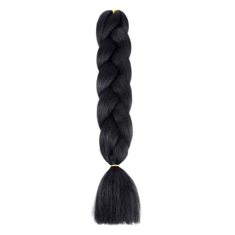 Synthetic 24Inch Jumbo Braids Extensions Long Yaki Straight Braiding Hair Afro Ombre Color Hair for Women