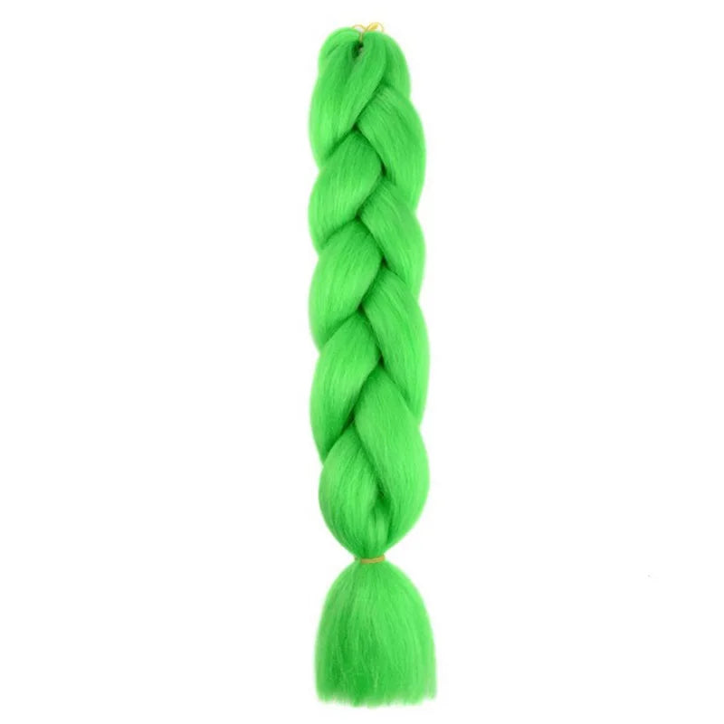 Synthetic 24Inch Jumbo Braids Extensions Long Yaki Straight Braiding Hair Afro Ombre Color Hair for Women