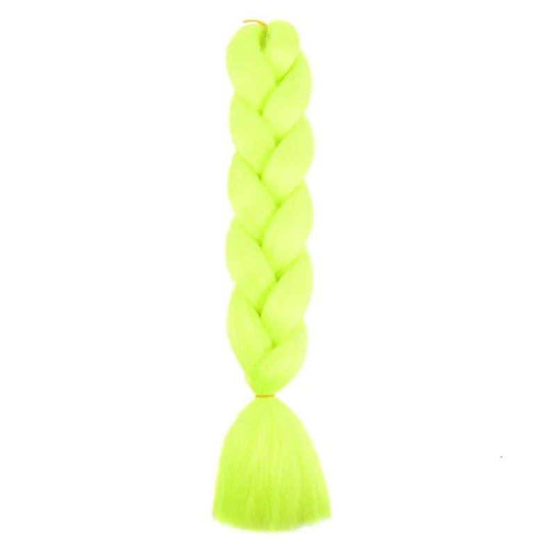 Synthetic 24Inch Jumbo Braids Extensions Long Yaki Straight Braiding Hair Afro Ombre Color Hair for Women