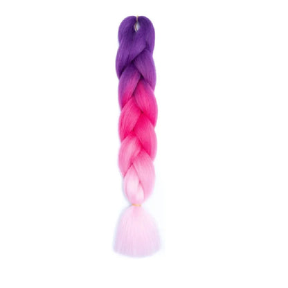 Synthetic 24Inch Jumbo Braids Extensions Long Yaki Straight Braiding Hair Afro Ombre Color Hair for Women