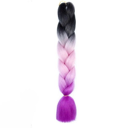 Synthetic 24Inch Jumbo Braids Extensions Long Yaki Straight Braiding Hair Afro Ombre Color Hair for Women