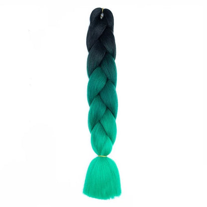 Synthetic 24Inch Jumbo Braids Extensions Long Yaki Straight Braiding Hair Afro Ombre Color Hair for Women