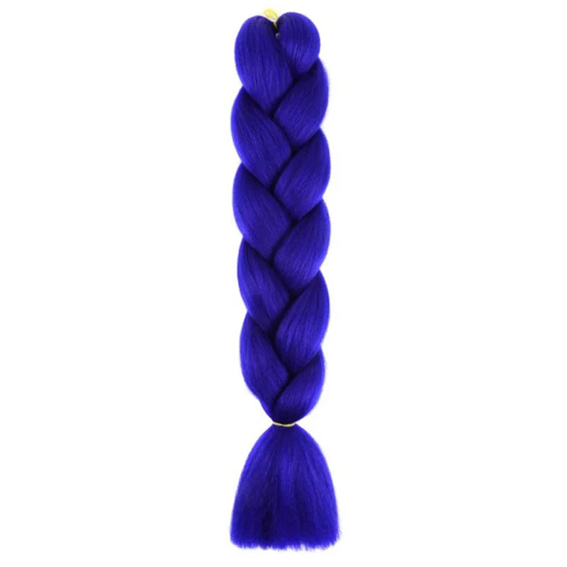 Synthetic 24Inch Jumbo Braids Extensions Long Yaki Straight Braiding Hair Afro Ombre Color Hair for Women
