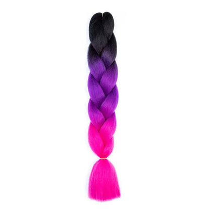 Synthetic 24Inch Jumbo Braids Extensions Long Yaki Straight Braiding Hair Afro Ombre Color Hair for Women
