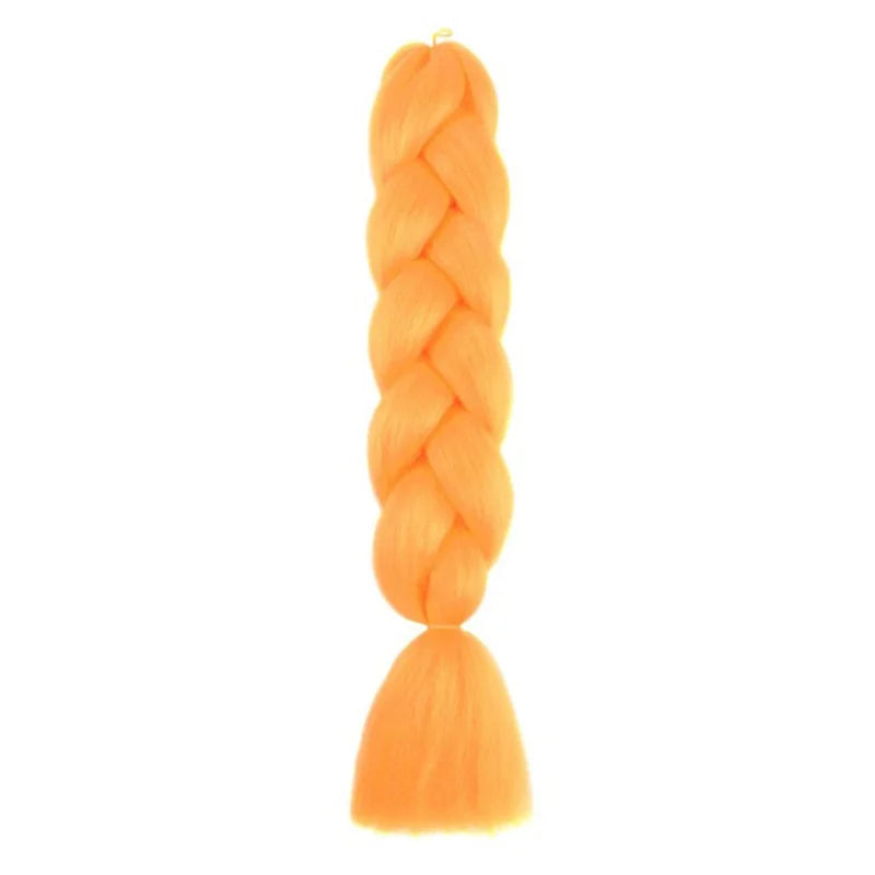 Synthetic 24Inch Jumbo Braids Extensions Long Yaki Straight Braiding Hair Afro Ombre Color Hair for Women