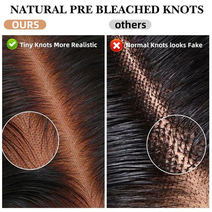 FABA 9X6 HD Glueless Wigs Straight Lace Front Wig Human Hair - Natural Black Wear and Go Glueless Wig,Pre-Everthing and Parting Max