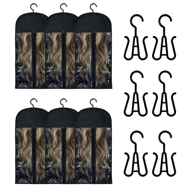 6PCS Wig Storage Bags with Hanger