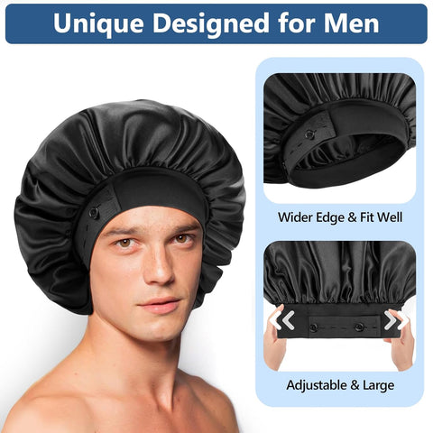 Men's Silk Satin Sleep Bonnet