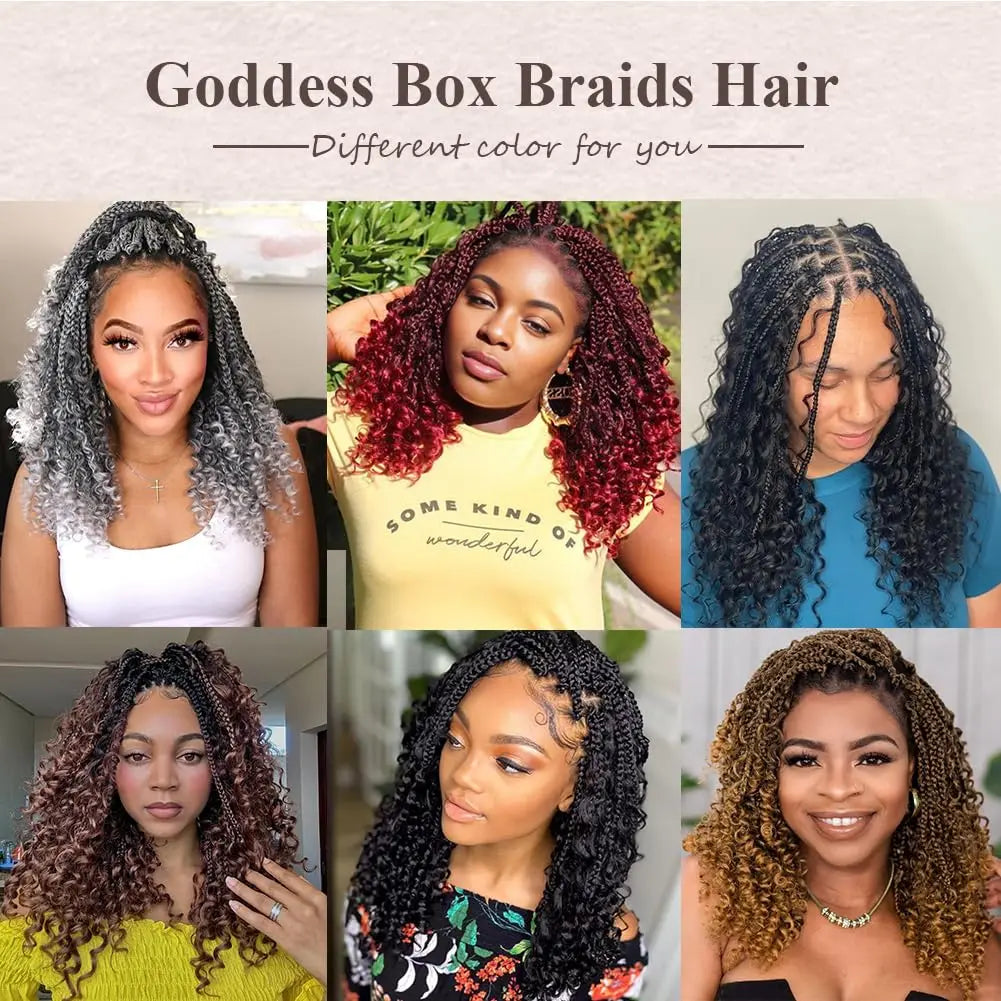 Synthetic Pre Looped Bohomian Crochet Box curly Braiding Hair - Hair Amara